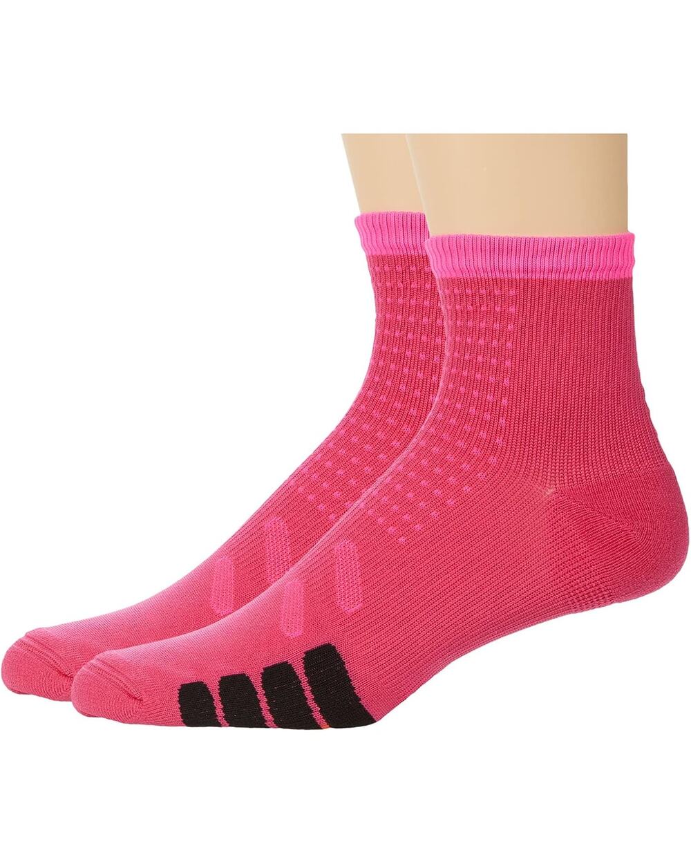 Eurosock Women's Small Pink 2-Pack Bike Compression Quarter Socks H11-18